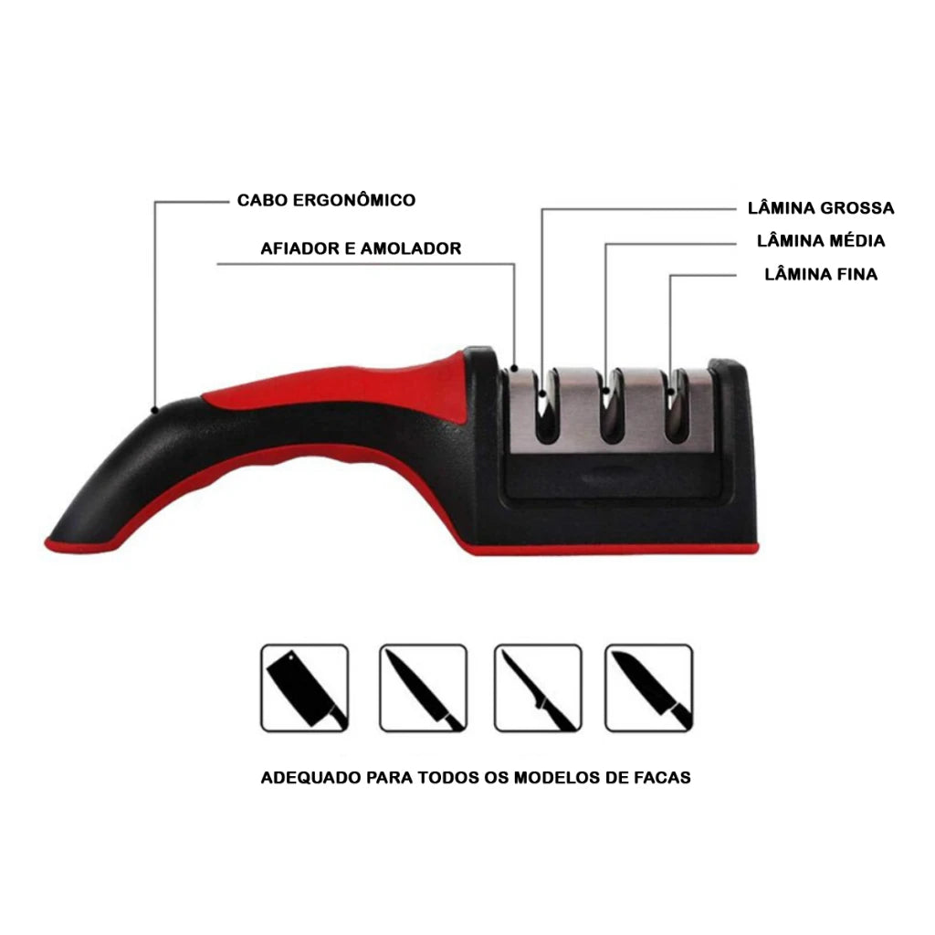 FacaPerfeita – Amolador de Facas 3 em 1