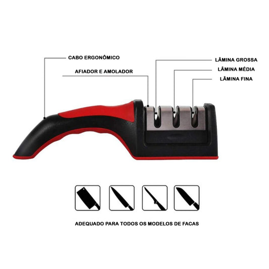 FacaPerfeita Amolador de Facas 3 em 1 - Aurora Store - Aurora Store