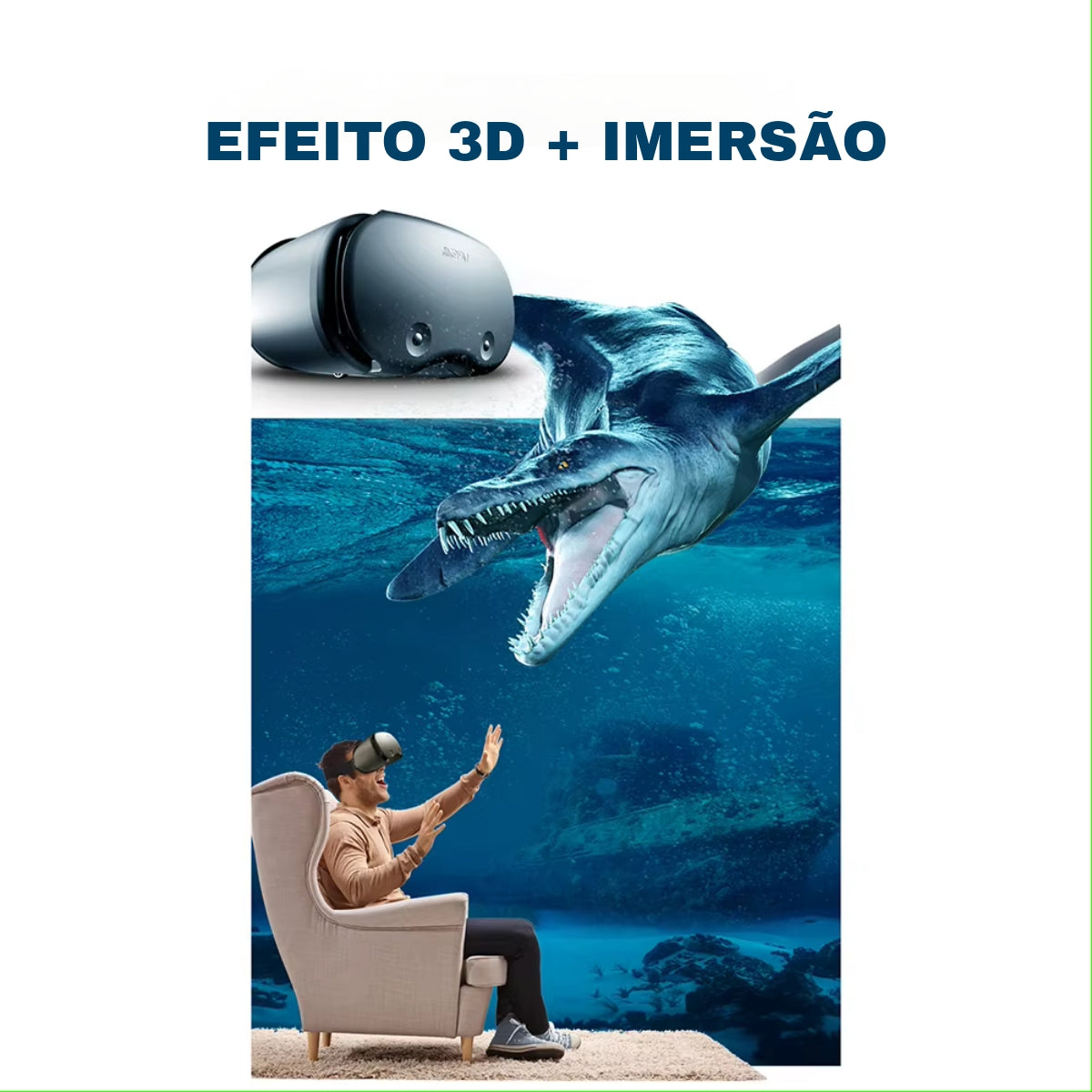 Óculos Headset VR Imersão Total - Aurora Store - Aurora Store