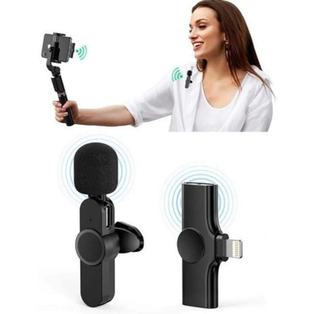 Microfone de Lapela Sem Fio Wireless - Aurora Store - Aurora Store